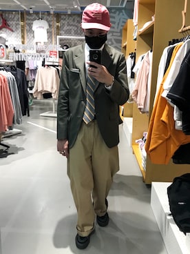 「united arrows」｜「アイテム（帽子）」を使った、JenningsTuさん（メンズ・173cm）の春コーディネート