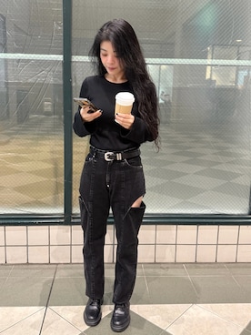 「JOHN LAWRENCE SULLIVAN（ジョンローレンスサリバン）のアイテム（パンツ）」を使った、fanさん（レディース・153cm）の秋コーディネート