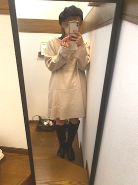 「アキコーデ」｜「アイテム（ジャケット/アウター）」を使った、メラニン色素さん（レディース・148cm）の秋コーディネート