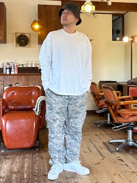 「Dickies（ディッキーズ）のアイテム」を使った、MUGENさん（メンズ・173cm）の春コーディネート