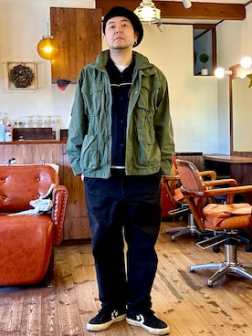 「H&M（エイチ・アンド・エム）のアイテム（ジャケット/アウター）」を使った、MUGENさん（メンズ・173cm）の春コーディネート