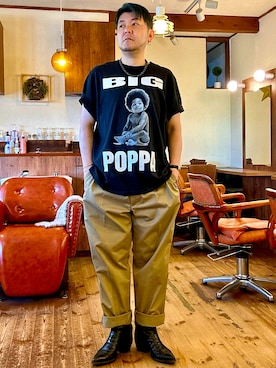 「RED KAP（レッドキャップ）のアイテム」を使った、MUGENさん（メンズ・173cm）の春コーディネート