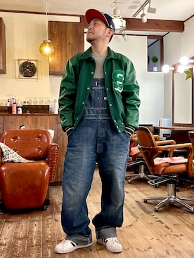 「Buzz Rickson's（バズリクソンズ）のアイテム」を使った、MUGENさん（メンズ・173cm）の冬コーディネート