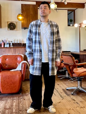 「GAP（ギャップ）のアイテム（トップス）」を使った、MUGENさん（メンズ・173cm）の春コーディネート