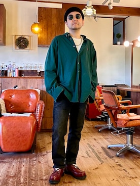 「Ray-Ban（レイバン）のアイテム」を使った、MUGENさん（メンズ・173cm）の春コーディネート