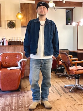 「Dickies（ディッキーズ）のアイテム（トップス）」を使った、MUGENさん（メンズ・173cm）の春コーディネート