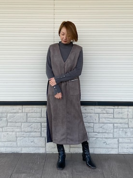 「Chez toi（シェトワ）のアイテム（ワンピース）」を使った、pal_kana_596さん（レディース・155cm）の秋コーディネート