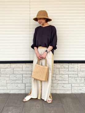 「お出掛けコーデ」｜「アイテム（帽子）」を使った、pal_kana_596さん（レディース・155cm）の春コーディネート