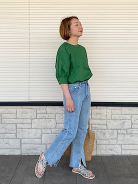 「Chez toi（シェトワ）のアイテム（かごバッグ）」を使った、pal_kana_596さん（レディース・155cm）の春コーディネート