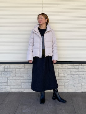 「Chez toi（シェトワ）のアイテム（ダウンジャケット/コート）」を使った、pal_kana_596さん（レディース・155cm）の秋コーディネート