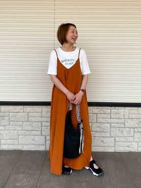 「Chez toi（シェトワ）のアイテム（かごバッグ）」を使った、pal_kana_596さん（レディース・155cm）の春コーディネート