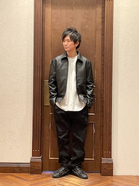 「nano・universe」｜「アイテム（ブルゾン）」を使った、uedamitsuruさん（メンズ・168cm）の冬コーディネート