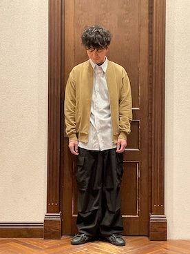 「nano・universe」｜「アイテム（ブルゾン）」を使った、uedamitsuruさん（メンズ・168cm）の冬コーディネート