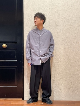 「NANO universe（ナノユニバース）のアイテム（スラックス）」を使った、uedamitsuruさん（メンズ・168cm）の秋コーディネート