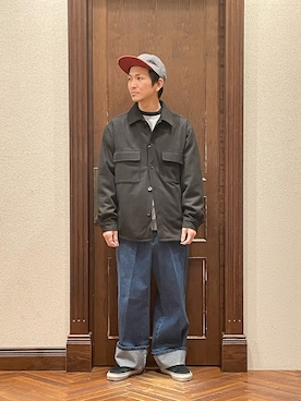 「NANO universe（ナノユニバース）のアイテム（帽子）」を使った、uedamitsuruさん（メンズ・168cm）の冬コーディネート
