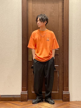 「Dickies（ディッキーズ）のアイテム（その他パンツ）」を使った、uedamitsuruさん（メンズ・168cm）の夏コーディネート