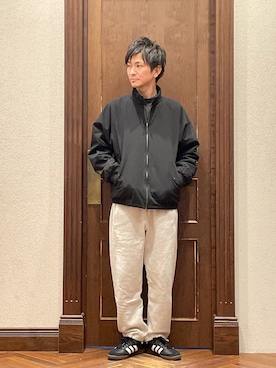 「NANO universe（ナノユニバース）のアイテム（スウェットパンツ）」を使った、uedamitsuruさん（メンズ・168cm）の冬コーディネート