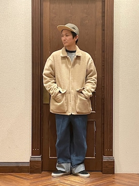 「NANO universe（ナノユニバース）のアイテム（帽子）」を使った、uedamitsuruさん（メンズ・168cm）の冬コーディネート