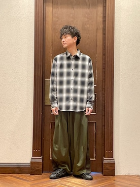 「ヒザデルパンツ」｜uedamitsuruさん（メンズ・168cm）の春コーディネート