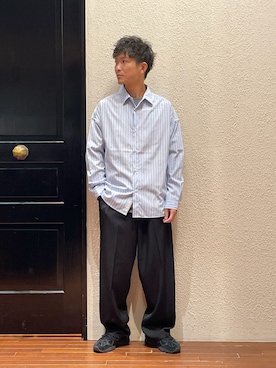 「NANO universe（ナノユニバース）のアイテム（スラックス）」を使った、uedamitsuruさん（メンズ・168cm）の秋コーディネート