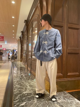 「HAVERSACK（ハバーザック）のアイテム（ジャケット/アウター）」を使った、uedamitsuruさん（メンズ・168cm）の夏コーディネート