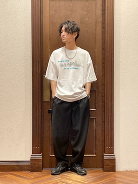 「Dickies（ディッキーズ）のアイテム（その他パンツ）」を使った、uedamitsuruさん（メンズ・168cm）の夏コーディネート
