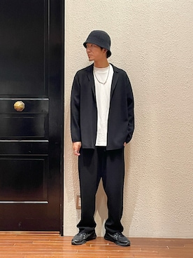 「RACAL（ラカル）のアイテム」を使った、uedamitsuruさん（メンズ・168cm）の夏コーディネート