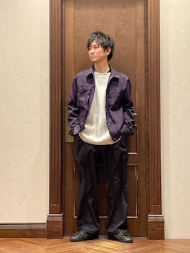 「nano・universe」｜「アイテム（ブルゾン）」を使った、uedamitsuruさん（メンズ・168cm）の冬コーディネート