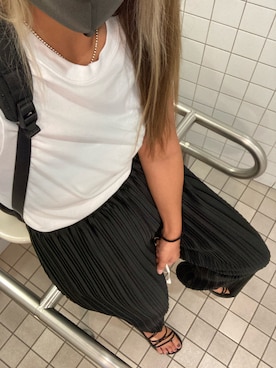 「the case（ザケース）のアイテム（バックパック/リュック）」を使った、mayuさん（レディース・156cm）の夏コーディネート