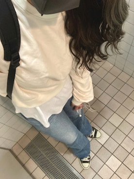 「the case（ザケース）のアイテム（バックパック/リュック）」を使った、mayuさん（レディース・156cm）の春コーディネート