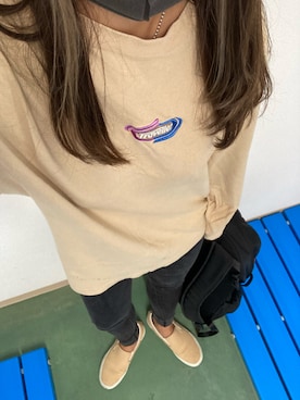 「moussy」｜「アイテム（スリッポン）」を使った、mayuさん（レディース・157cm）の秋コーディネート