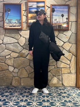「KANEKO OPTICAL（カネコオプティカル）の『別注』KANEKO OPTICAL×URBAN RESEARCH　URA-06（メガネ）」を使った、Yuya Sasakiさん（メンズ・179cm）の冬コーディネート