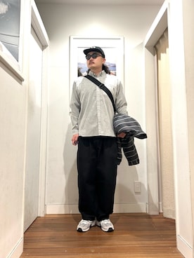 「アイテム（バッグ）」を使った、Yuya Sasakiさん（メンズ・179cm）の秋コーディネート