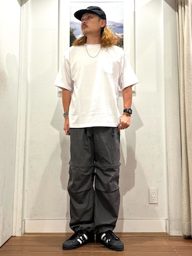 「URBAN RESEARCH Sonny Label（アーバンリサーチサニーレーベル）のアイテム（帽子）」を使った、Yuya Sasakiさん（メンズ・179cm）の夏コーディネート