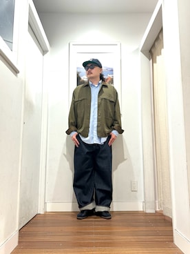 「KANEKO OPTICAL（カネコオプティカル）の『別注』KANEKO OPTICAL×URBAN RESEARCH　URA-06（メガネ）」を使った、Yuya Sasakiさん（メンズ・179cm）の秋コーディネート