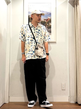 「URBAN RESEARCH Sonny Label（アーバンリサーチサニーレーベル）のアイテム（帽子）」を使った、Yuya Sasakiさん（メンズ・179cm）の夏コーディネート