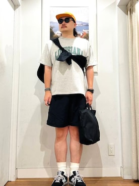 「アイテム（メガネ）」を使った、Yuya Sasakiさん（メンズ・179cm）の夏コーディネート