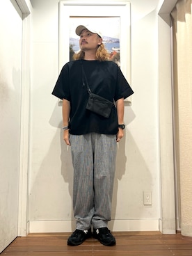 「URBAN RESEARCH Sonny Label（アーバンリサーチサニーレーベル）のアイテム（帽子）」を使った、Yuya Sasakiさん（メンズ・179cm）の夏コーディネート