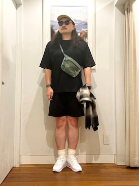 「アイテム（メガネ）」を使った、Yuya Sasakiさん（メンズ・179cm）の夏コーディネート