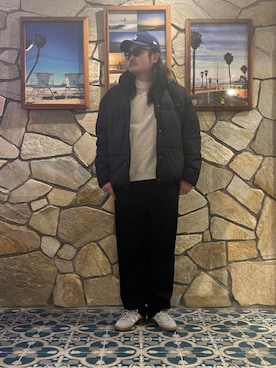 「KANEKO OPTICAL（カネコオプティカル）の『別注』KANEKO OPTICAL×URBAN RESEARCH　URA-06（メガネ）」を使った、Yuya Sasakiさん（メンズ・179cm）の冬コーディネート