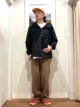 「POLeR（ポーラー）のアイテム（帽子）」を使った、Yuya Sasakiさん（メンズ・179cm）の春コーディネート