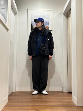「KANEKO OPTICAL（カネコオプティカル）の『別注』KANEKO OPTICAL×URBAN RESEARCH　URA-06（メガネ）」を使った、Yuya Sasakiさん（メンズ・179cm）の冬コーディネート