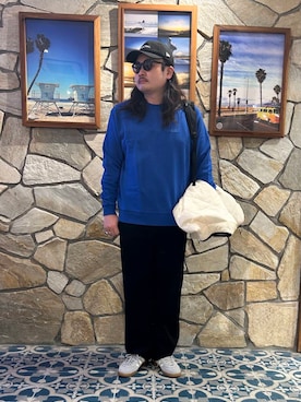 「KANEKO OPTICAL（カネコオプティカル）の『別注』KANEKO OPTICAL×URBAN RESEARCH　URA-06（メガネ）」を使った、Yuya Sasakiさん（メンズ・179cm）の秋コーディネート