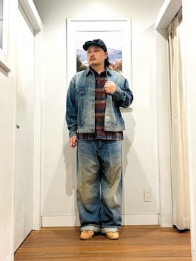 「アイテム（メガネ）」を使った、Yuya Sasakiさん（メンズ・179cm）の秋コーディネート