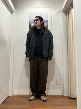 「URBAN RESEARCH Sonny Label（アーバンリサーチサニーレーベル）のヘビーウェイトコットンベーシックスウェット（スウェット）」を使った、Yuya Sasakiさん（メンズ・179cm）の冬コーディネート