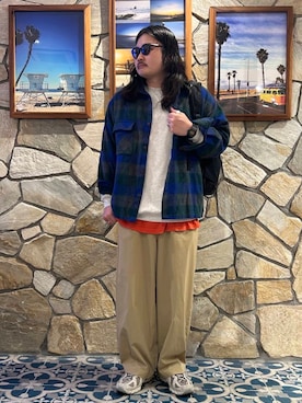 「URBAN RESEARCH Sonny Label（アーバンリサーチサニーレーベル）のヘビーウェイトコットンベーシックスウェット（スウェット）」を使った、Yuya Sasakiさん（メンズ・179cm）の秋コーディネート