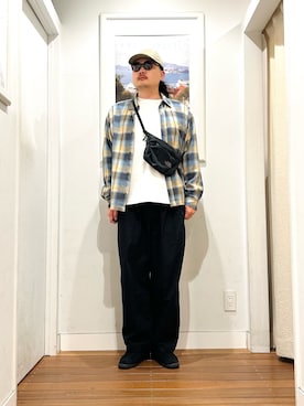 「アイテム（レッグウェア）」を使った、Yuya Sasakiさん（メンズ・179cm）の秋コーディネート