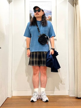 「URBAN RESEARCH Sonny Label（アーバンリサーチサニーレーベル）のアイテム（帽子）」を使った、Yuya Sasakiさん（メンズ・179cm）の夏コーディネート