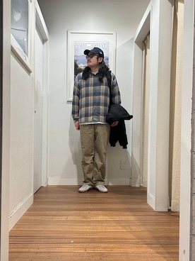 「KANEKO OPTICAL（カネコオプティカル）の『別注』KANEKO OPTICAL×URBAN RESEARCH　URA-06（メガネ）」を使った、Yuya Sasakiさん（メンズ・179cm）の冬コーディネート
