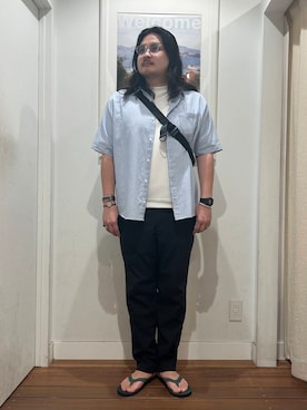 「アイテム（ボディバッグ/ウエストポーチ）」を使った、Yuya Sasakiさん（メンズ・179cm）の夏コーディネート